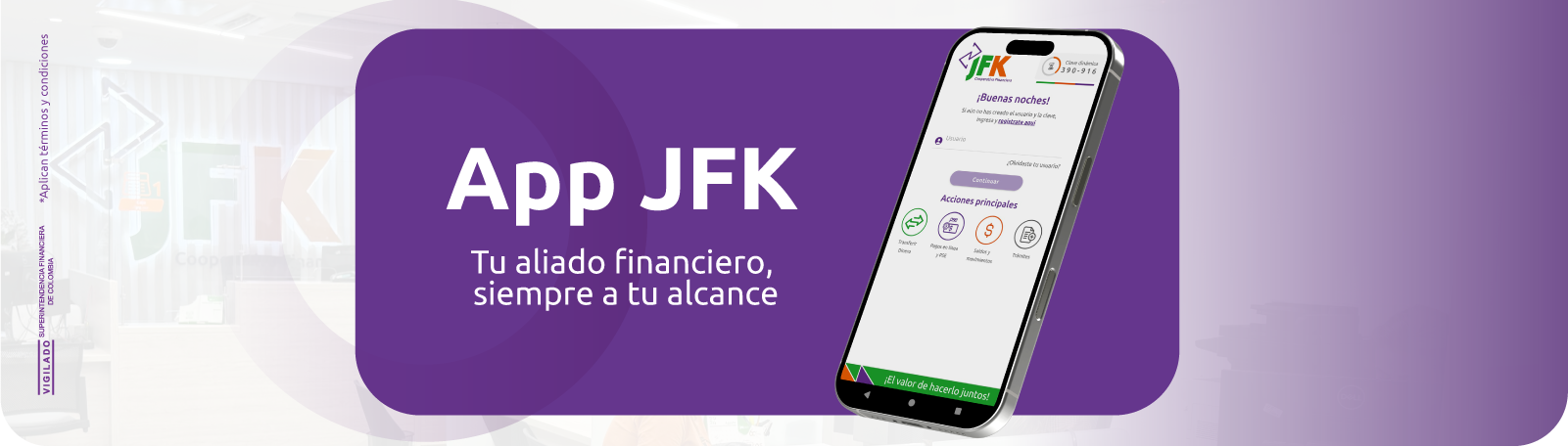 Banner app - Cooperativa Financiera JFK