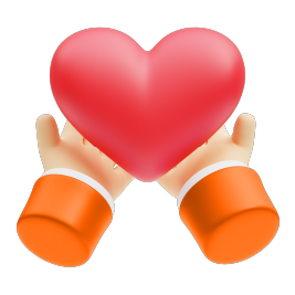 ícono corazón em manos - Cooperativa Financiera JFK